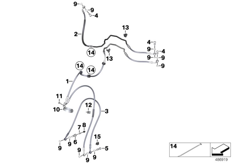 Brake lines, front
