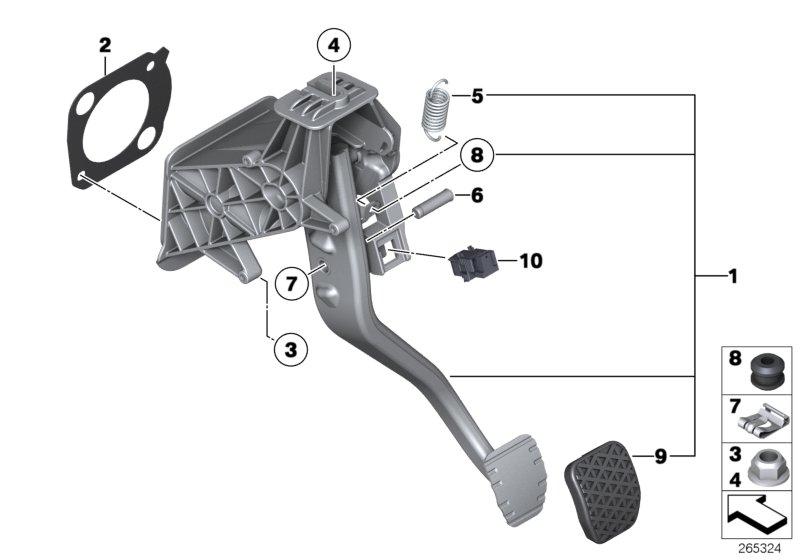 Pedals, twin-clutch gearbox