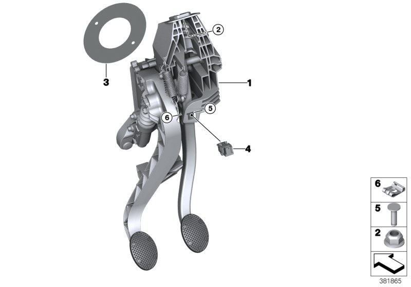 Pedals, manual gearbox