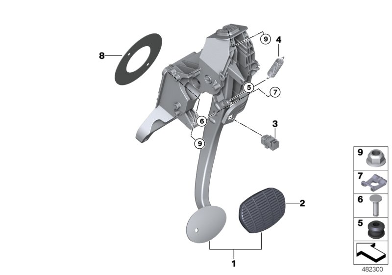 Pedal assembly, automatic transmission