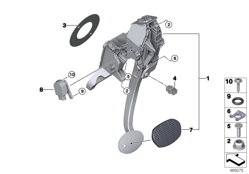 Pedal assembly, automatic transmission