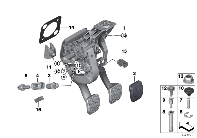 Pedals, manual gearbox