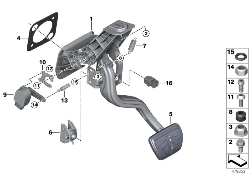 Pedal assembly, automatic transmission