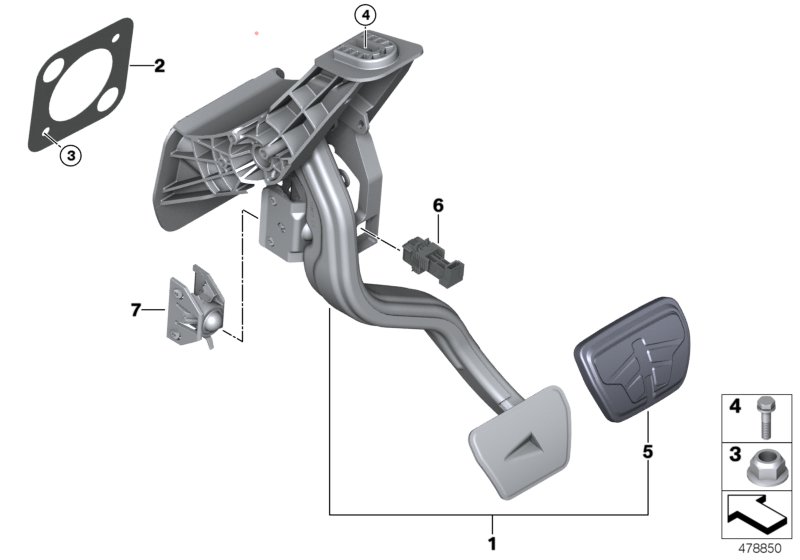 Pedal assembly, automatic transmission