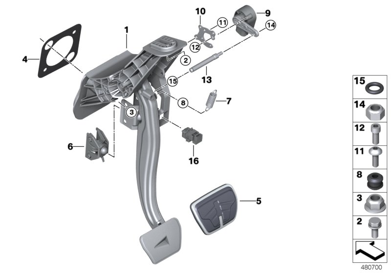 Pedal assembly, automatic transmission