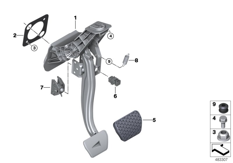 Pedal assembly, automatic transmission