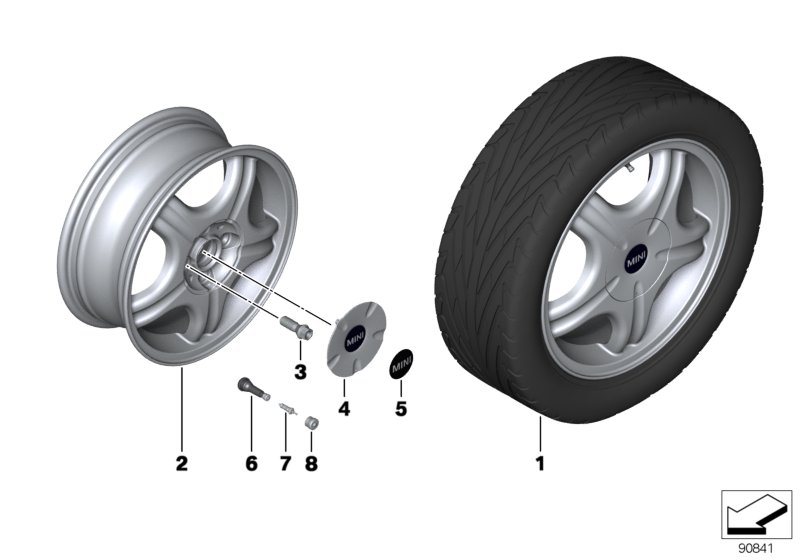 MINI light alloy wheel,spider spoke 86