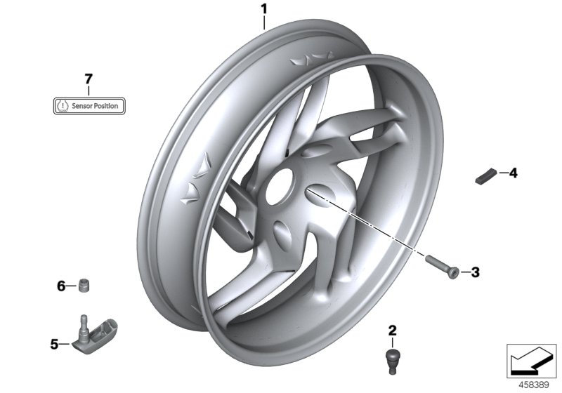 Cast rim, rear
