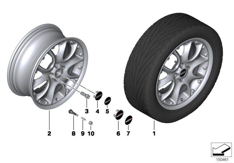 MINI LA compound wheel Web spoke 98