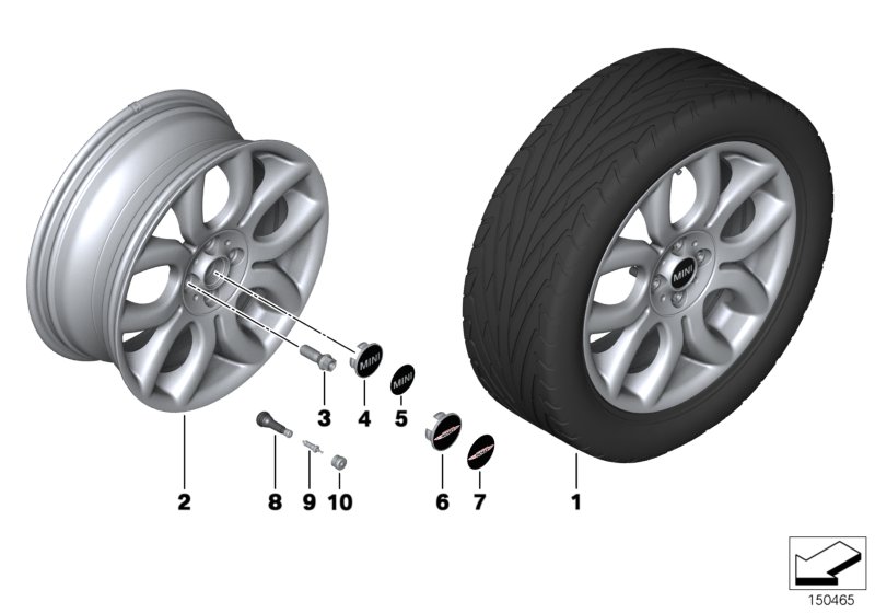 MINI LA wheel Flame Spoke 97