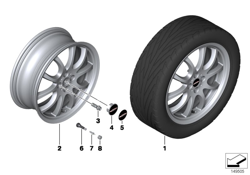 JCW LA wheel, Double Spoke, R105