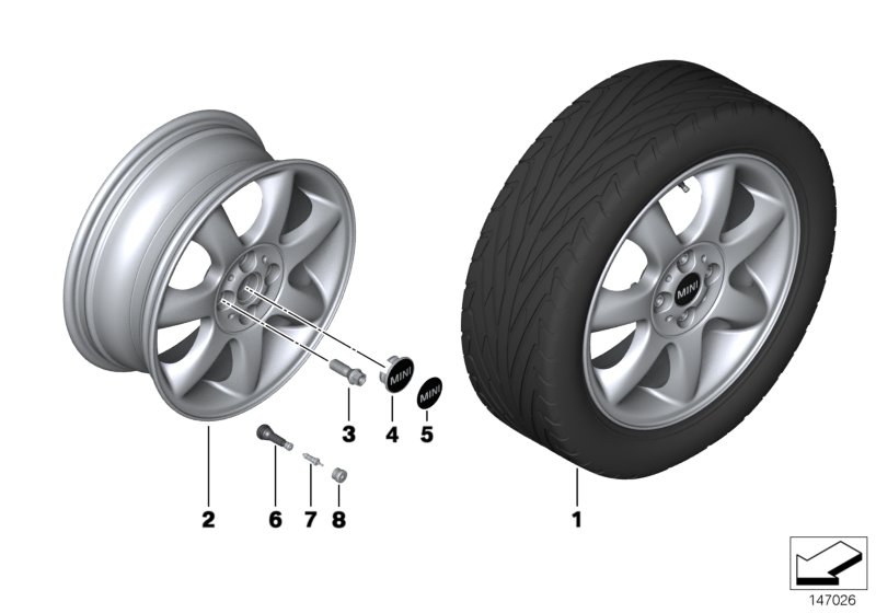 MINI LA wheel Bridge Spoke 94