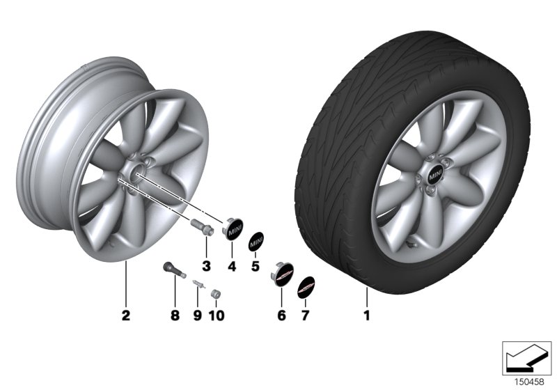MINI LA wheel, S-spoke 85