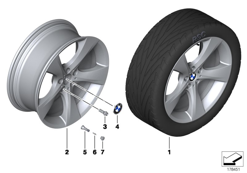 BMW LA wheel, star spoke 311