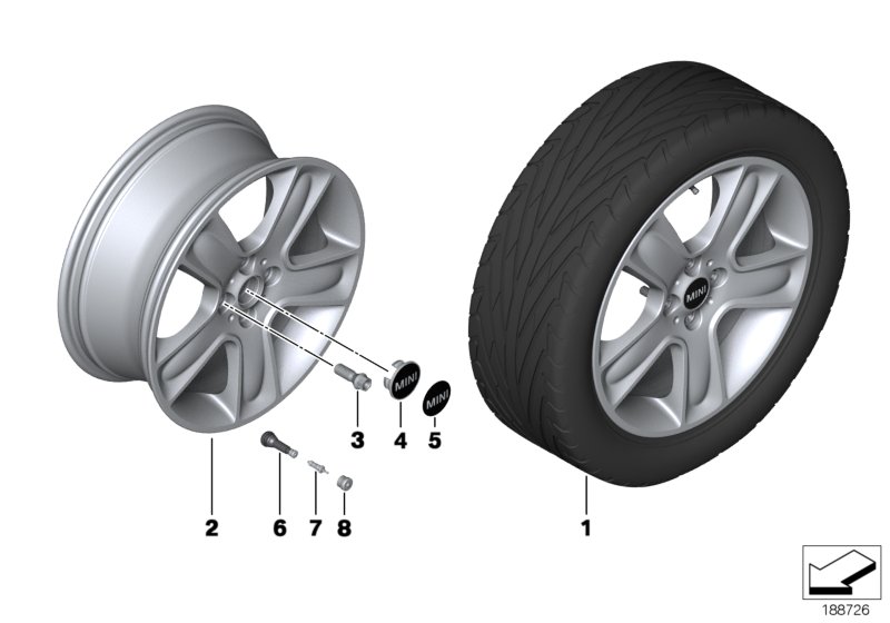 MINI LA wheel Black Star Bullet 111