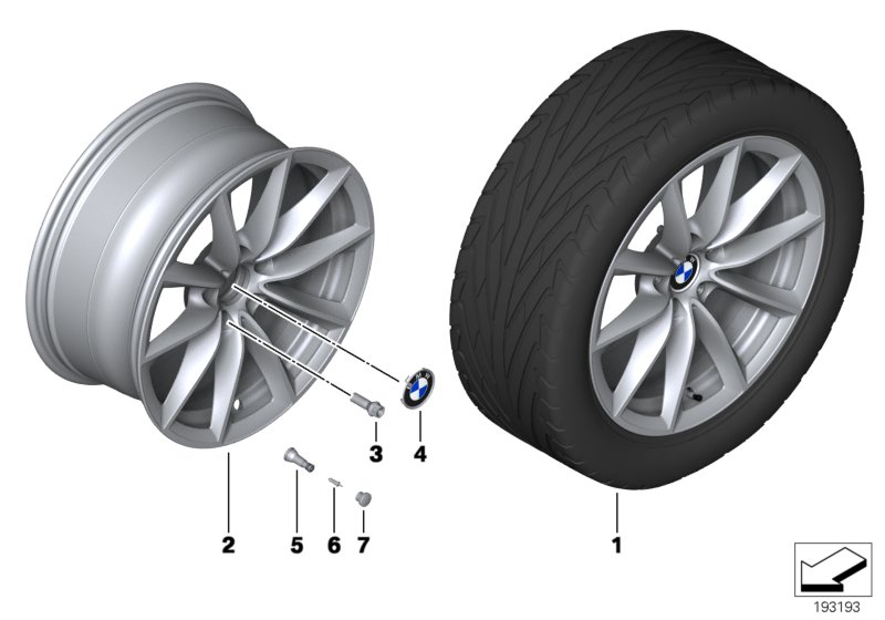 BMW LA wheel V-spoke 296