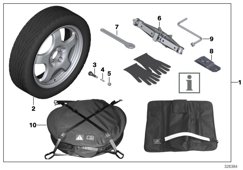 Compact spare-wheel system