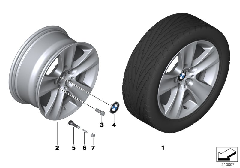 BMW LA wheel, star spoke 327 - 17''