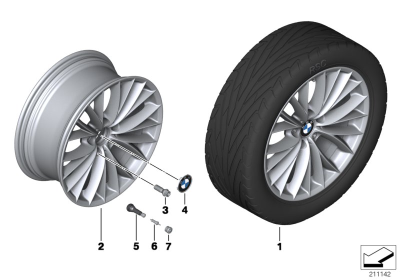 BMW LA wheel, V spoke 342