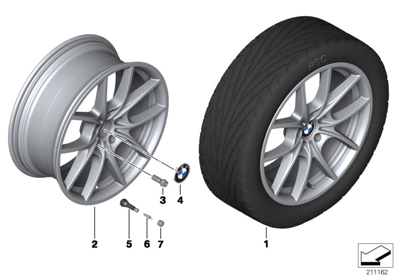 BMW LA wheel, V-spoke 356