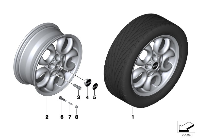 MINI LM Wheel 5 Hole Circular Spoke 123