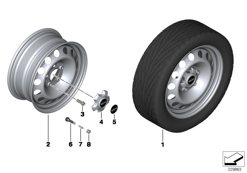 MINI disc wheel, steel