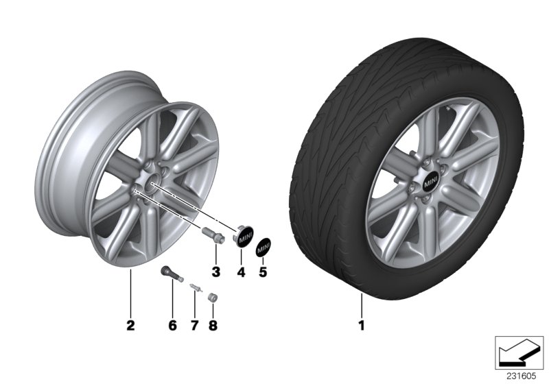 MINI LA wheel Rib Spoke 115