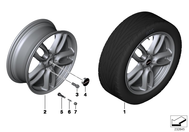JCW LA wheel, double spoke, R129