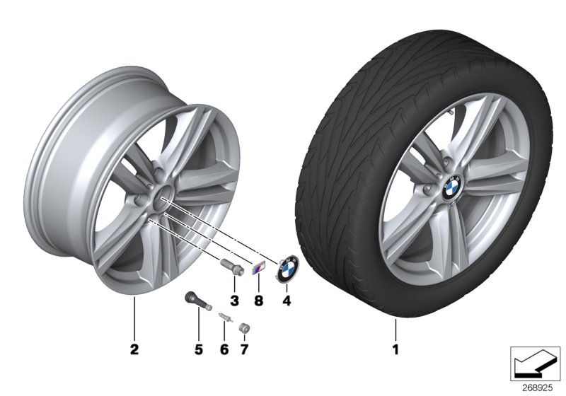 BMW LA wheel, M star spoke 386