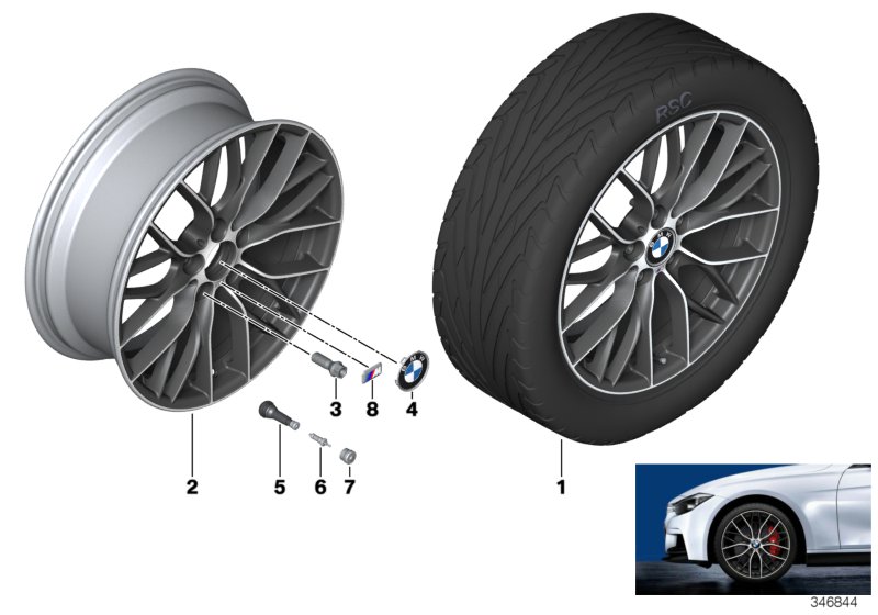 BMW LA wheel M double spoke 405-19''