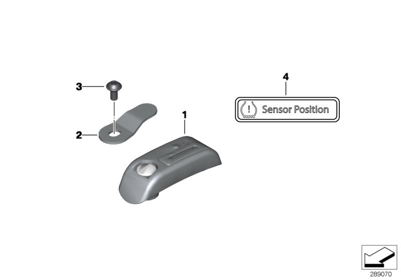 RDC sensor, rear wheel