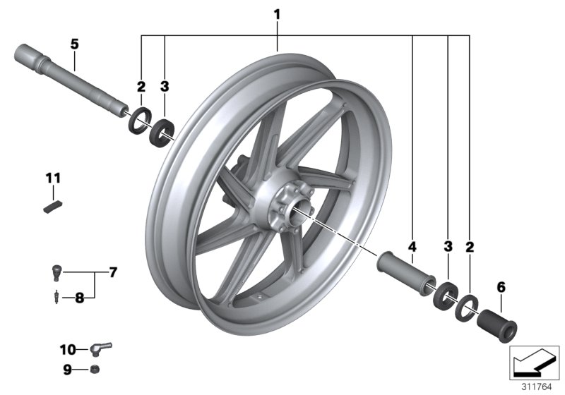 Forged wheel, front