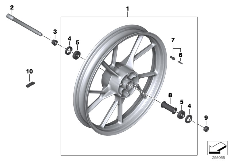 Cast rim, front