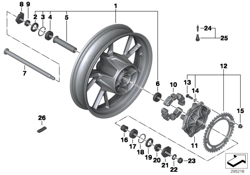 Cast rim, rear