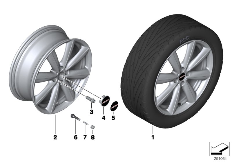 JCW LA wheel V-spoke R133