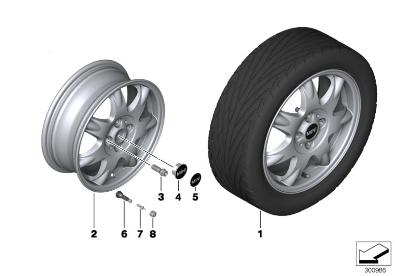 MINI LA wheel Delta spoke 96