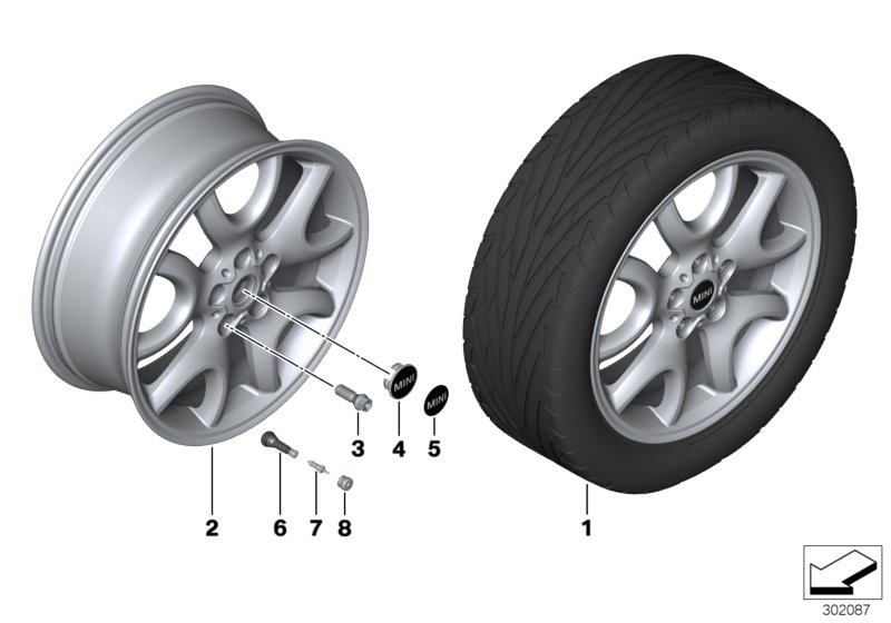 MINI LA wheel Y-spoke,lightanthrac. 139
