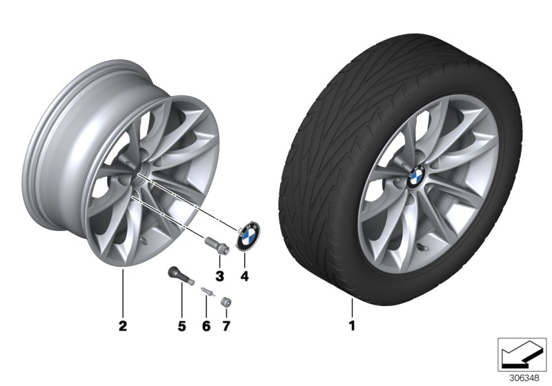 BMW LA wheel, V-spoke 514