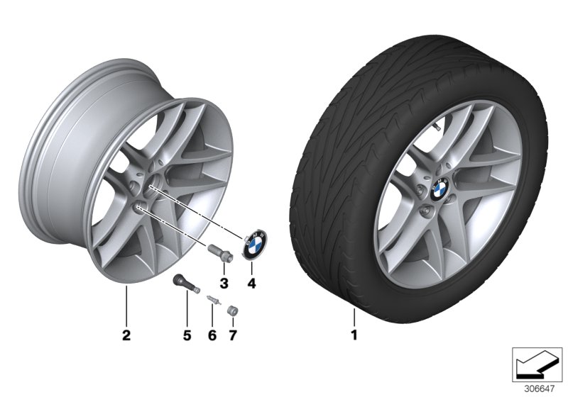 BMW LA wheel, double spoke 496