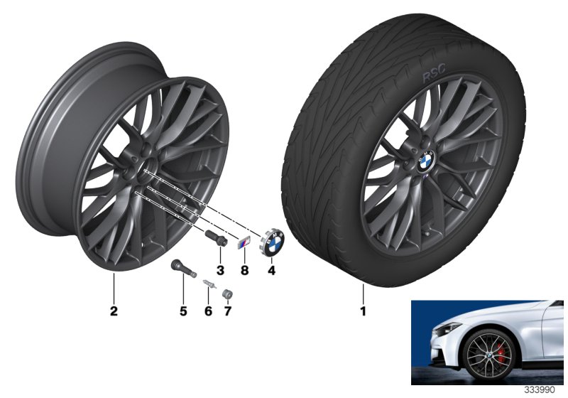 BMW LA wheel M double spoke 405-18''