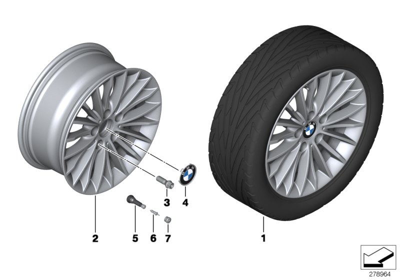 BMW LA wheel, multi spoke 414 - 17''
