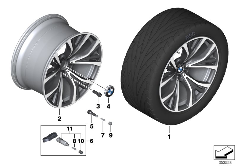 BMW LA wheel, Y-spoke 627