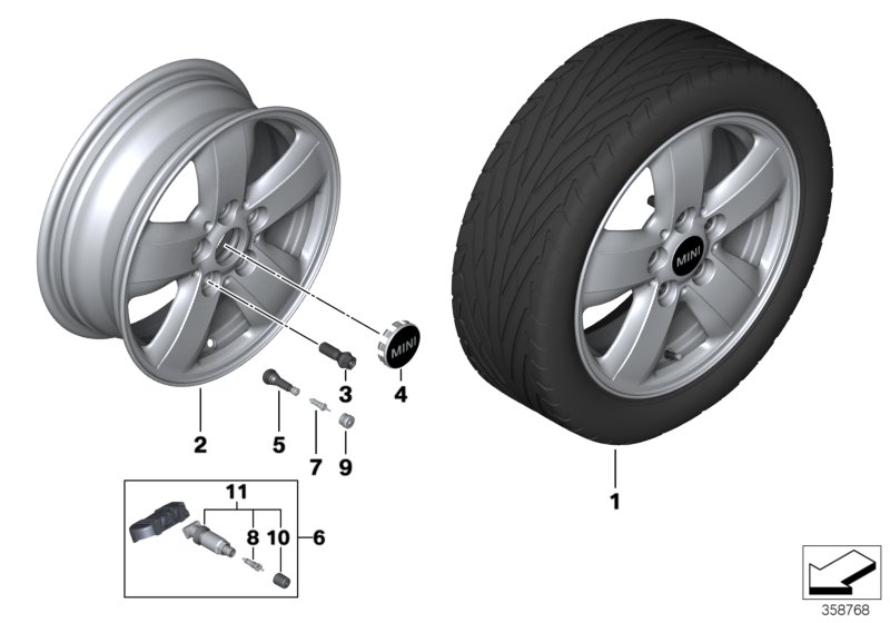 MINI LA wheel Heli Spoke 492 - 15''