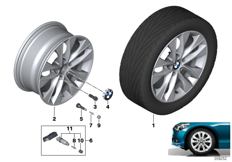 BMW LA wheel, V-spoke 412