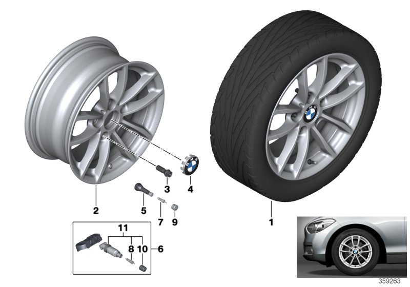 BMW LA wheel, V-spoke 378