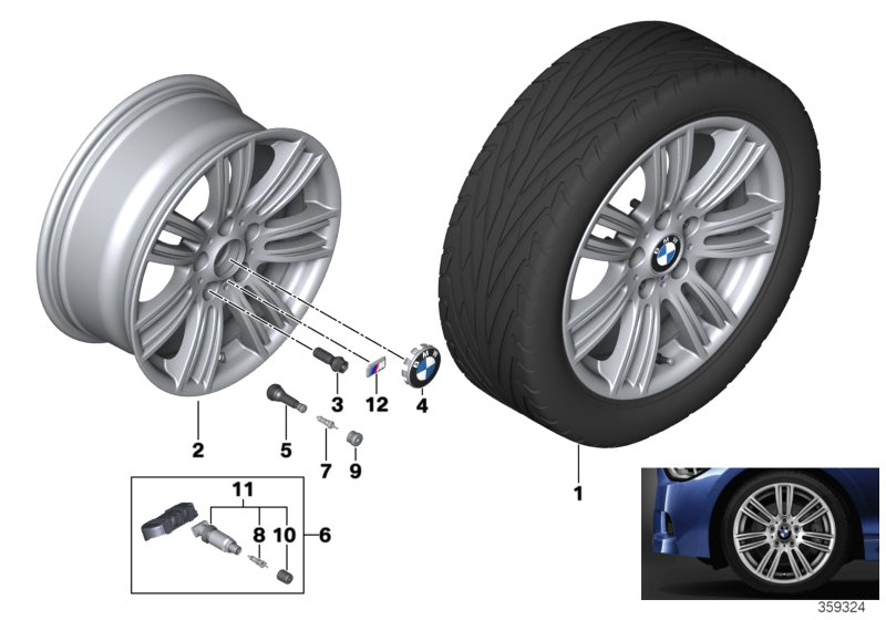 BMW LA wheel M star spoke 383-17''