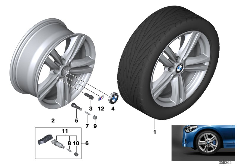BMW LA wheel M star spoke 386-18''