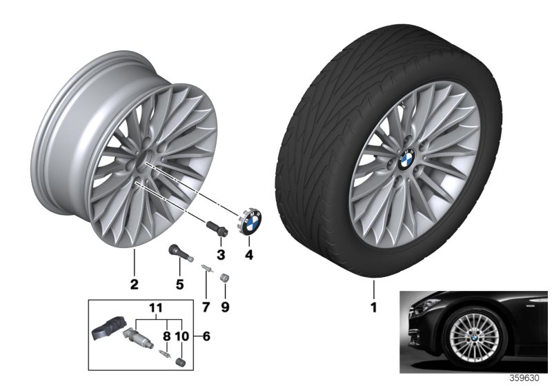 BMW LA wheel, multi spoke 414 - 17''