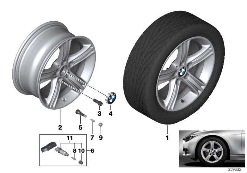 BMW LA wheel, star spoke 393 - 17''