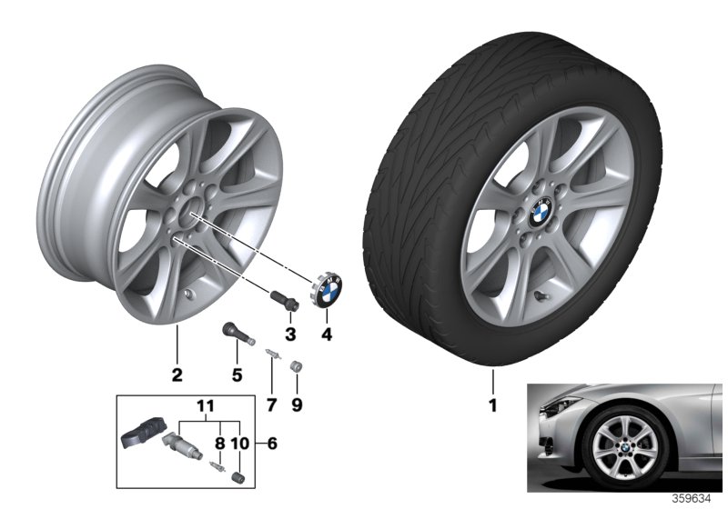 BMW LA wheel, star spoke 394 - 17''